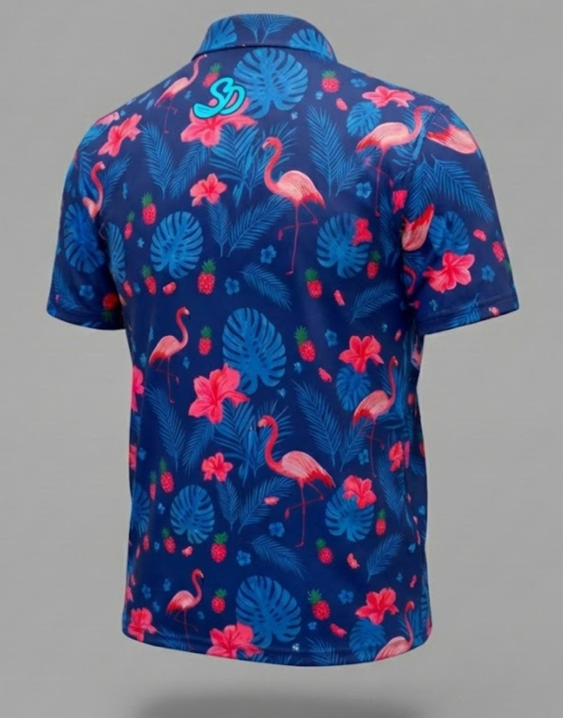 Flamingo Fairway – Premium™ Collection 2025 – ShankDaddy Golf Polo / T-Shirts