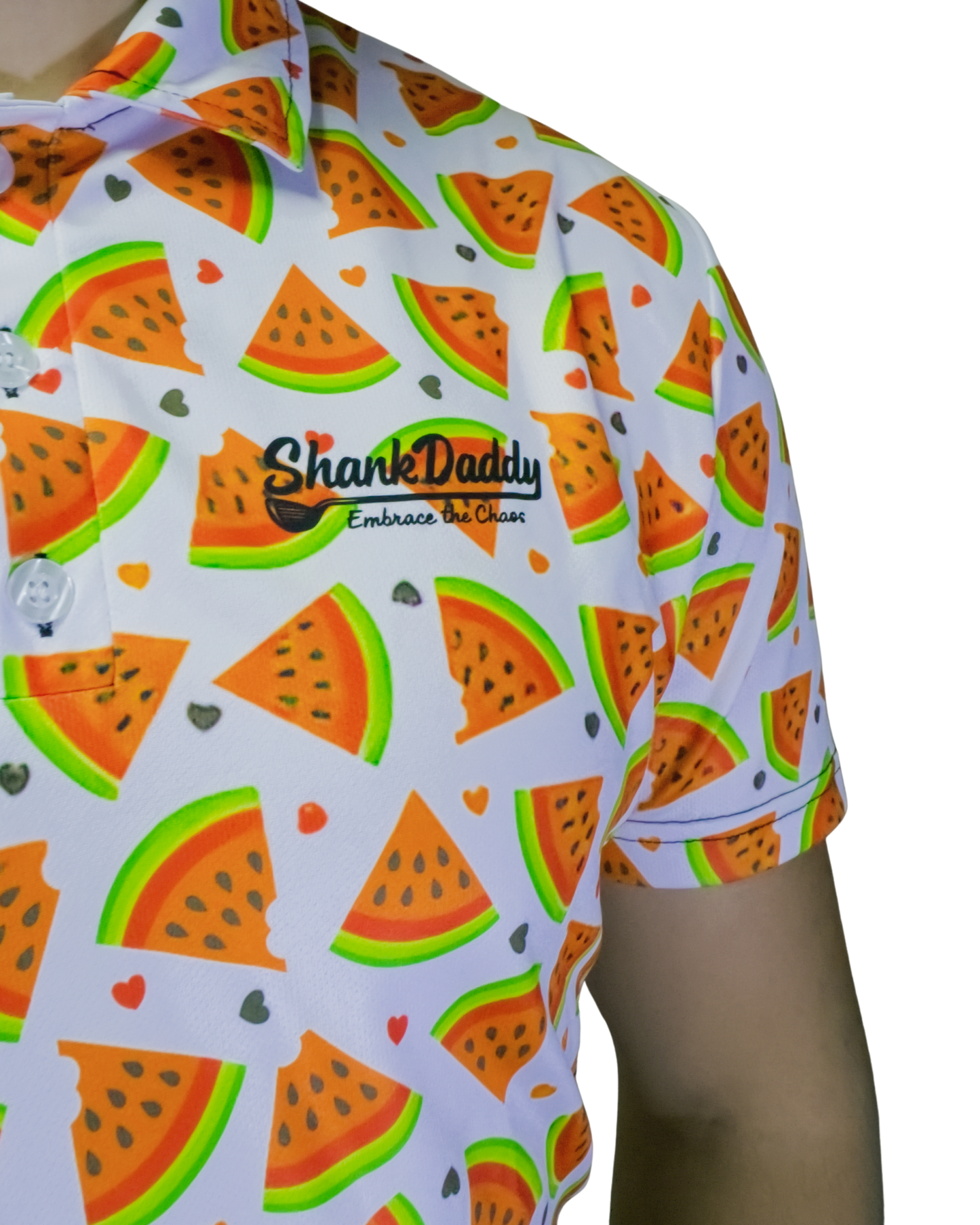 Melon Madness – CoolStroke™ Collection 2025 – ShankDaddy Golf Polo / T-Shirts