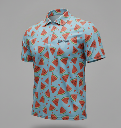 Melon Madness – CoolStroke™ Collection 2025 – ShankDaddy Golf Polo / T-Shirts