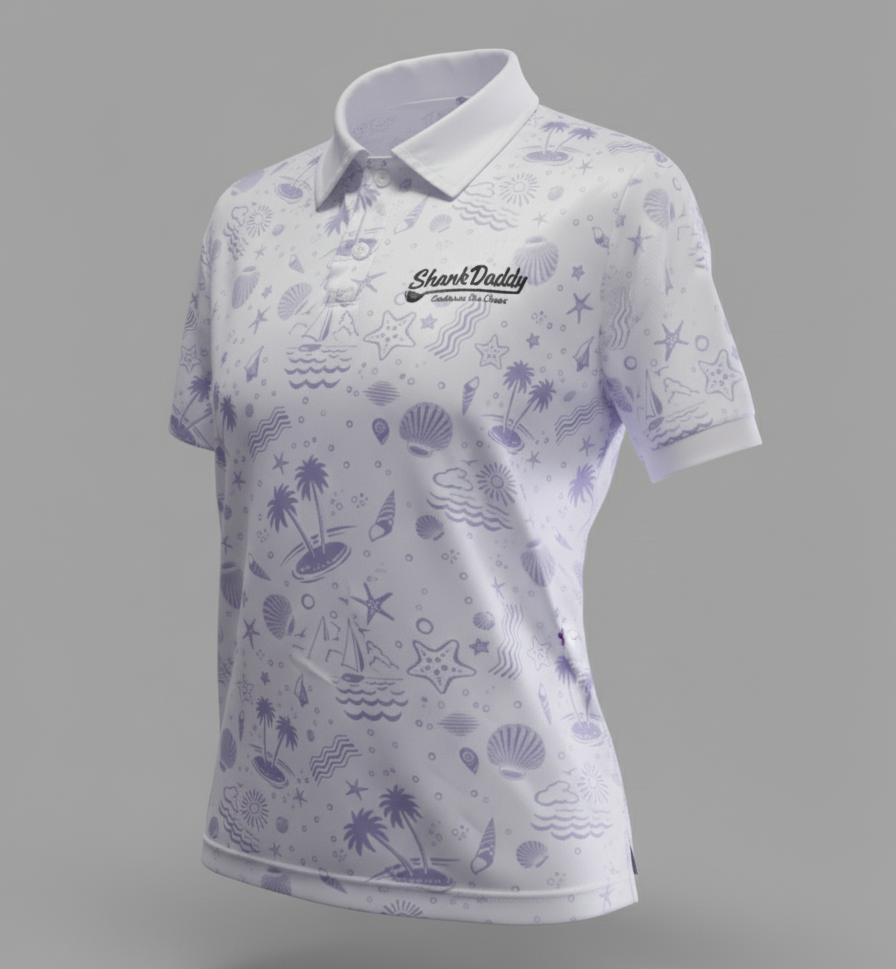 Island Drift - CoolStroke™ Collection 2025 -  ShankDaddy Golf Polo / T-Shirts Women