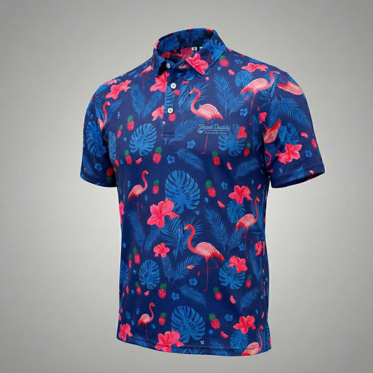 Flamingo Fairway – Premium™ Collection 2025 – ShankDaddy Golf Polo / T-Shirts